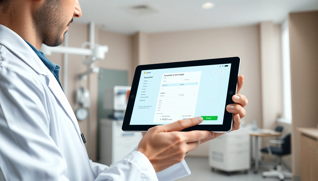 Doctors efficiently using best eprescription apps to manage prescriptions effectively.