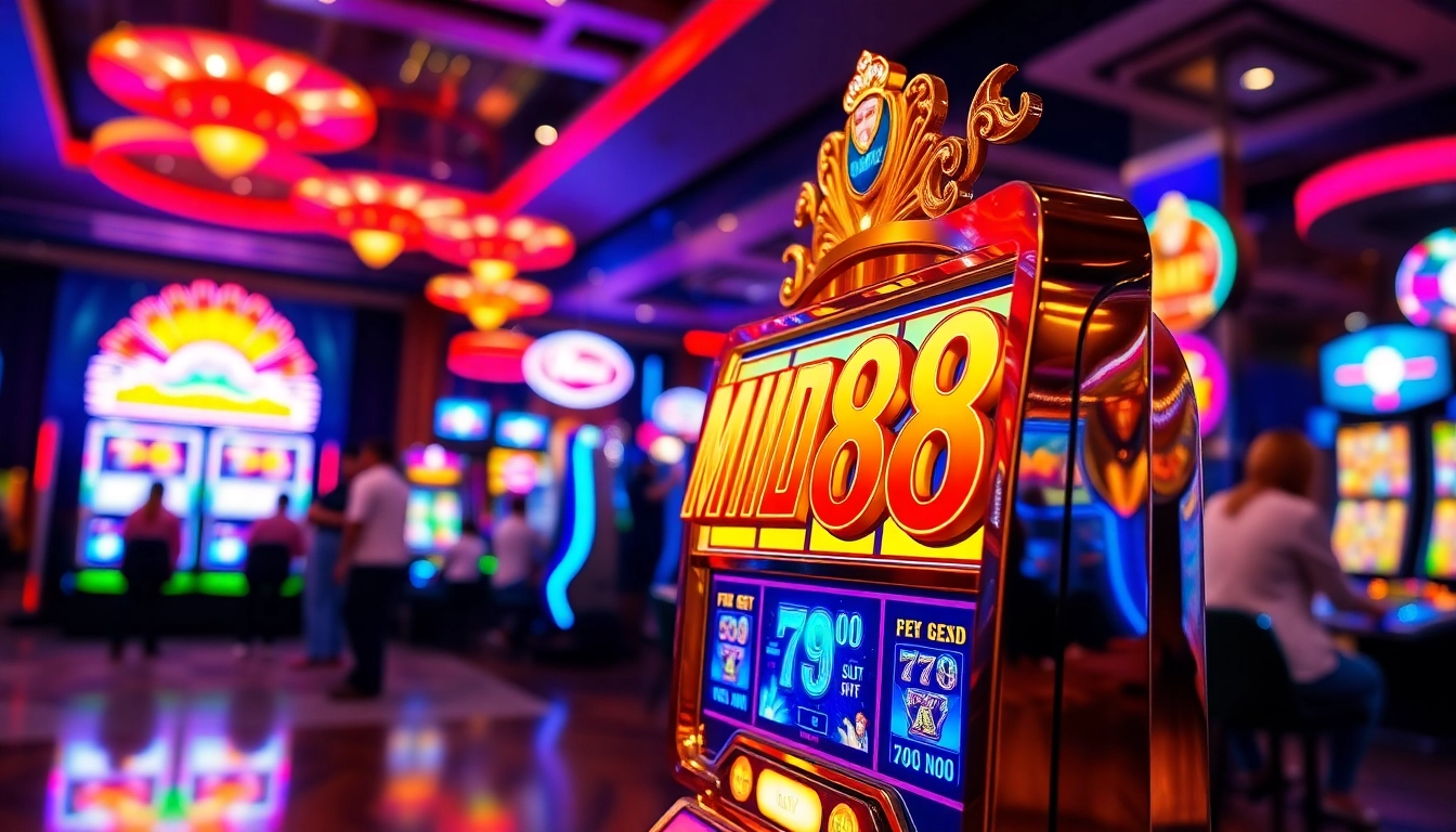 Put your luck to the test with the exciting mild88 slot game in a vibrant casino atmosphere.